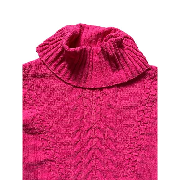 Absolutely Famous Hot Pink Turtleneck Pullover Chunky Sweater- Size XL - Picture 5 of 8